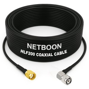 HLF200 RF Coaxial Cable with SMA Male to TNC Male Right Angle Connector Precision RF Cable for Rugged Communication & Antenna Systems (1) HLF200 RF Coaxial Cable with SMA Male to TNC Male Right Angle Connector Precision RF Cable for Rugged Communication & Antenna Systems