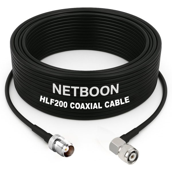 HLF200 RF Coaxial Cable with TNC Female to TNC Male Right Angle Connector Premium Low Loss RF Cable for Reliable Signal Transfer (6) HLF200 RF Coaxial Cable with TNC Female to TNC Male Right Angle Connector Premium Low Loss RF Cable for Reliable Signal Transfer