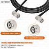 HLF200 RF Coaxial Cable with TNC Male Right Angle to TNC Male Right Angle Connector Compact Low-Loss Cable for Wireless, RF & Antenna Systems