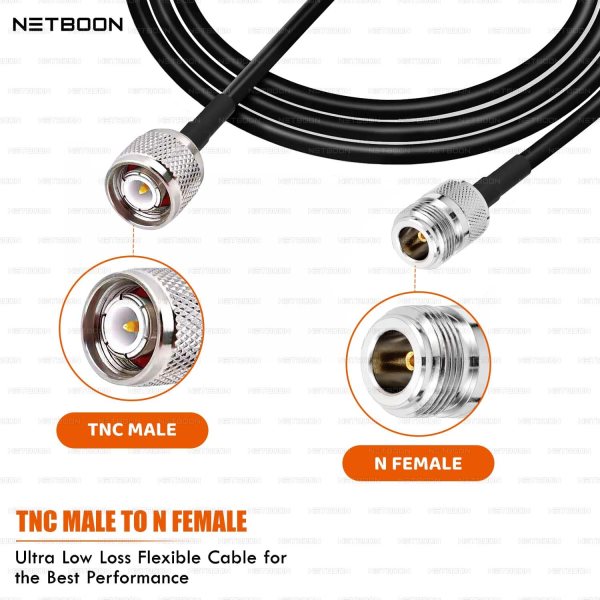HLF200 RF Coaxial Cable with TNC Male to N Female Connector Precision RF Adapter Cable for Antenna & Test Equipment Integration (2) HLF200 RF Coaxial Cable with TNC Male to N Female Connector | Precision RF Adapter Cable for Antenna & Test Equipment Integration
