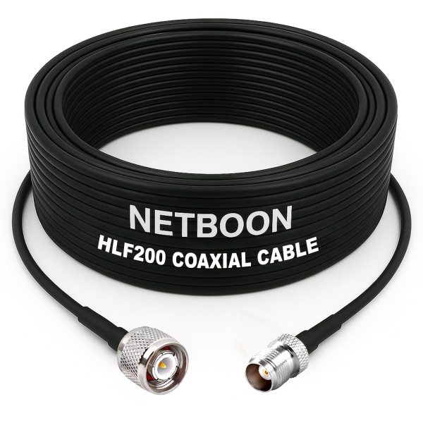 HLF200 RF Coaxial Cable with TNC Male to TNC Female Connector Secure Coupling Cable for RF Extension & Signal Integrity (1) HLF200 RF Coaxial Cable with TNC Male to TNC Female Connector Secure Coupling Cable for RF Extension & Signal Integrity