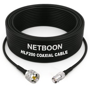 HLF200 RF Coaxial Cable with UHF Male to BNC Female Connector Stable RF Extension Cable for Testing & Antenna Applications (1) HLF200 RF Coaxial Cable with UHF Male to BNC Female Connector Stable RF Extension Cable for Testing & Antenna Applications