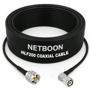 HLF200 RF Coaxial Cable with UHF Male to TNC Male Right Angle Connector Precision RF Adapter Cable for Tight-Space Installations
