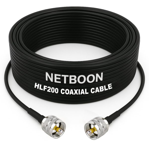 HLF200 RF Coaxial Cable with UHF Male to UHF Male Connector Strong Connectivity for Radio & Communication Systems