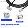RG174 RF Coaxial Cable with BNC Male Right Angle to BNC Female Connector | Flexible 50 Ohm Adapter Cable for Cameras, RF & Test Equipment