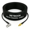 RG174 RF Coaxial Cable with BNC Male Right Angle to MMCX Male Connector Flexible RF Patch Lead for Antenna, GPS & Wireless Modules
