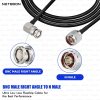 RG174 RF Coaxial Cable with BNC Male Right Angle to N Male Connector Compact Flexible Cable for RF, GPS & Wireless Setups