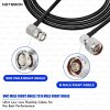 RG174 RF Coaxial Cable with BNC Male Right Angle to N Male Right Angle Connector | Space-Efficient RF Cable for Antenna & Communication Systems