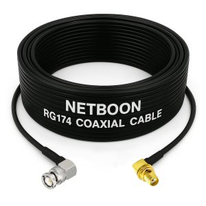 RG174 RF Coaxial Cable with BNC Male Right Angle to SMA Female Right Angle Connector Space-Saving Cable for RF, GPS & Wireless Modules (1) RG174 RF Coaxial Cable with BNC Male Right Angle to SMA Female Right Angle Connector Space-Saving Cable for RF, GPS & Wireless Modules
