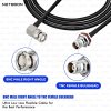 RG174 RF Coaxial Cable with BNC Male Right Angle to TNC Female Bulkhead Connector | Flexible RF Lead for Antenna, Test Gear & Communication Devices