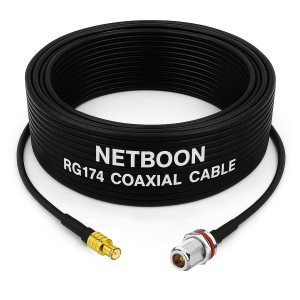 RG174 RF Coaxial Cable with MCX Male to N Female Bulkhead Connector Flexible Patch Cable for GPS, RF Modules & Antenna Systems