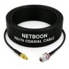 RG174 RF Coaxial Cable with MMCX Male to N Female Bulkhead Connector Compact Flexible Cable for RF, GPS & Wireless Modules