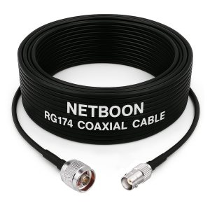 RG174 RF Coaxial Cable with N Male to BNC Female Connector Compact 50 Ohm Cable for RF, CCTV, and Signal Transmission Systems (1) RG174 RF Coaxial Cable with N Male to BNC Female Connector Compact 50 Ohm Cable for RF, CCTV, and Signal Transmission Systems