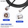 RG174 RF Coaxial Cable with N Male to BNC Female Connector | Compact 50 Ohm Cable for RF, CCTV, and Signal Transmission Systems