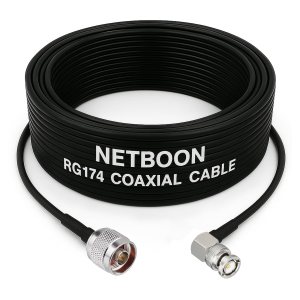 RG174 RF Coaxial Cable with N Male to BNC Male Right Angle Connector Flexible 50 Ohm Low Loss Cable for RF, GPS, and Communication Systems (1) RG174 RF Coaxial Cable with N Male to BNC Male Right Angle Connector Flexible 50 Ohm Low Loss Cable for RF, GPS, and Communication Systems