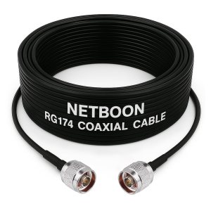 RG174 RF Coaxial Cable with N Male to N Male Connector Ultra-Flexible 50 Ohm Cable for RF, GPS, IoT & Communication Equipment (1) RG174 RF Coaxial Cable with N Male to N Male Connector Ultra-Flexible 50 Ohm Cable for RF, GPS, IoT & Communication Equipment