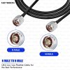 RG174 RF Coaxial Cable with N Male to N Male Connector Ultra-Flexible 50 Ohm Cable for RF, GPS, IoT & Communication Equipment