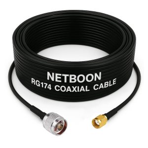 RG174 RF Coaxial Cable with N Male to RP-SMA Male Connector Flexible 50 Ohm Low Loss Cable up to 3 GHz for Wi-Fi, Router & RF Applications (1) RG174 RF Coaxial Cable with N Male to RP-SMA Male Connector Flexible 50 Ohm Low Loss Cable up to 3 GHz for Wi-Fi, Router & RF Applications