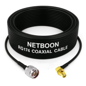 RG174 RF Coaxial Cable with N Male to SMA Female Right Angle Connector Space-Saving 50 Ohm Cable for RF, IoT & Antenna Integration (1) RG174 RF Coaxial Cable with N Male to SMA Female Right Angle Connector Space-Saving 50 Ohm Cable for RF, IoT & Antenna Integration