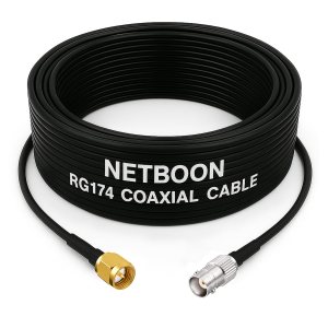 RG174 RF Coaxial Cable with SMA Male to BNC Female Connector Compact Flexible Cable for RF Testing & Wireless Systems (1) RG174 RF Coaxial Cable with SMA Male to BNC Female Connector Compact Flexible Cable for RF Testing & Wireless Systems