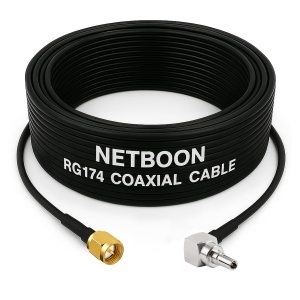 RG174 RF Coaxial Cable with SMA Male to CRC9 Right Angle Connector Flexible Signal Cable for Modems, Routers & RF Applications