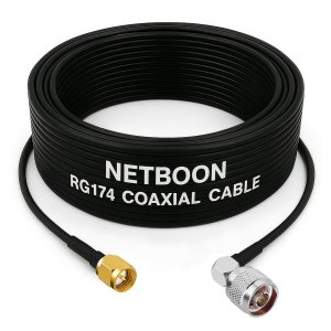 RG174 RF Coaxial Cable with SMA Male to N Male Right Angle Connector Flexible RF Patch Cable for Antenna & Wireless Systems (1) RG174 RF Coaxial Cable with SMA Male to N Male Right Angle Connector Flexible RF Patch Cable for Antenna & Wireless Systems
