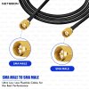 RG174 RF Coaxial Cable with SMA Male to SMA Male Connector Flexible 50 Ohm Cable for RF Modules, Antennas & Communication Devices (2) RG174 RF Coaxial Cable with SMA Male to SMA Male Connector | Flexible 50 Ohm Cable for RF Modules, Antennas & Communication Devices