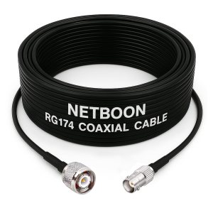 RG174 RF Coaxial Cable with TNC Male to BNC Female Connector 50 Ohm Low Loss Flexible Cable up to 3 GHz for RF, Wireless & Test Applications