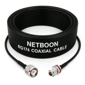 RG174 RF Coaxial Cable with TNC Male to N Female Bulkhead Connector Compact 50 Ohm Flexible Cable up to 3 GHz for RF Modules & Outdoor Antennas (1) RG174 RF Coaxial Cable with TNC Male to N Female Bulkhead Connector Compact 50 Ohm Flexible Cable up to 3 GHz for RF Modules & Outdoor Antennas