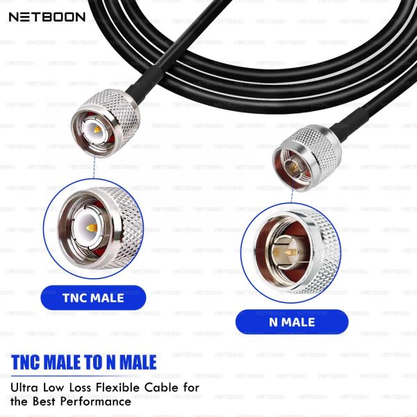 RG174 RF Coaxial Cable with TNC Male to N Male Connector 50 Ohm Low Loss Flexible Cable up to 3 GHz for RF, Antenna & Wireless Communication (2) RG174 RF Coaxial Cable with TNC Male to N Male Connector | 50 Ohm Low Loss Flexible Cable up to 3 GHz for RF, Antenna & Wireless Communication