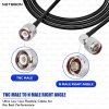 RG174 RF Coaxial Cable with TNC Male to N Male Right Angle Connector Compact Flexible RF Line for Lab, IoT & Antenna Integrations up to 3 GHz (2) RG174 RF Coaxial Cable with TNC Male to N Male Right Angle Connector | Compact Flexible RF Line for Lab, IoT & Antenna Integrations up to 3 GHz
