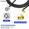 RG174 RF Coaxial Cable with TNC Male to SMA Female Right Angle Connector Compact 50 Ohm RF Cable up to 3 GHz for Antennas, Routers & Test Equipment (7) RG174 RF Coaxial Cable with TNC Male to SMA Female Right Angle Connector | Compact 50 Ohm RF Cable up to 3 GHz for Antennas, Routers & Test Equipment