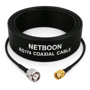 RG174 RF Coaxial Cable with TNC Male to SMA Male Connector Flexible 50 Ohm Cable up to 3 GHz for Antenna, Router & RF Communication Systems (1) RG174 RF Coaxial Cable with TNC Male to SMA Male Connector Flexible 50 Ohm Cable up to 3 GHz for Antenna, Router & RF Communication Systems