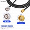 RG174 RF Coaxial Cable with TNC Male to SMA Male Connector Flexible 50 Ohm Cable up to 3 GHz for Antenna, Router & RF Communication Systems (2) RG174 RF Coaxial Cable with TNC Male to SMA Male Connector | Flexible 50 Ohm Cable up to 3 GHz for Antenna, Router & RF Communication Systems