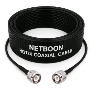 RG174 RF Coaxial Cable with TNC Male to TNC Male Connector Flexible 50 Ohm Cable up to 3 GHz for RF, WLAN & Communication Systems (1) RG174 RF Coaxial Cable with TNC Male to TNC Male Connector Flexible 50 Ohm Cable up to 3 GHz for RF, WLAN & Communication Systems