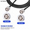 RG174 RF Coaxial Cable with TNC Male to TNC Male Connector Flexible 50 Ohm Cable up to 3 GHz for RF, WLAN & Communication Systems (2) RG174 RF Coaxial Cable with TNC Male to TNC Male Connector | Flexible 50 Ohm Cable up to 3 GHz for RF, WLAN & Communication Systems