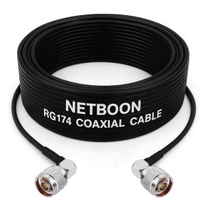 RG174 RF Low Loss Cable With N Male Right Angle to N Male Right Angle Connector Flexible 50Ω Cable for RF Modules & Antenna Systems