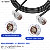RG174 RF Low Loss Cable With N Male Right Angle to N Male Right Angle Connector | Flexible 50Ω Cable for RF Modules & Antenna Systems
