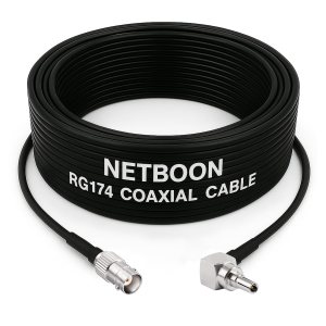 RG174 RF Low Loss Cable with BNC Female to CRC9 Right Angle Connector Compact Flexible RF Link for Modems, Antennas & Test Equipment