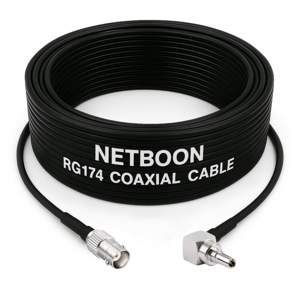 RG174 RF Low Loss Cable with BNC Female to CRC9 Right Angle Connector Compact Flexible RF Link for Modems, Antennas & Test Equipment (1) RG174 RF Low Loss Cable with BNC Female to CRC9 Right Angle Connector Compact Flexible RF Link for Modems, Antennas & Test Equipment
