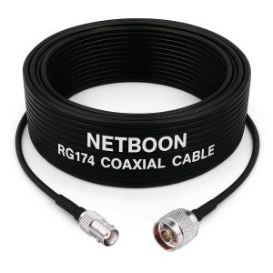 RG174 RF Low Loss Cable with BNC Female to N Male Connector Flexible Shielded Cable for RF, Antenna & Communication Equipment