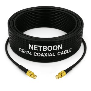 RG174 RF Low Loss Cable with MCX Male to MCX Male Connector Slim, Flexible RF Patch Cord for GPS, IoT & Communication Devices