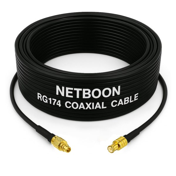 RG174 RF Low Loss Cable with MMCX Male to MCX Male Connector Flexible Coax Cable for GPS, Antenna & RF Modules