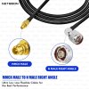 RG174 RF Low Loss Cable with MMCX Male to N Male Right Angle Connector | Flexible RF Patch Cord for GPS, IoT & Antenna Systems