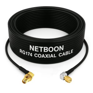 RG174 RF Low Loss Cable with SMA Female Right Angle to SMA Male Right Angle Connector Compact Flexible Cable for Precision RF Links