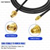 RG174 RF Low Loss Cable with SMA Female to MMCX Male Connector | Flexible Coax Lead for RF, GPS & IoT Applications