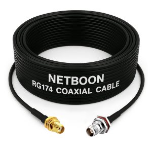 RG174 RF Low Loss Cable with SMA Female to TNC Female Bulkhead Connector Compact RF Interface for Antenna, GPS & Communication Systems