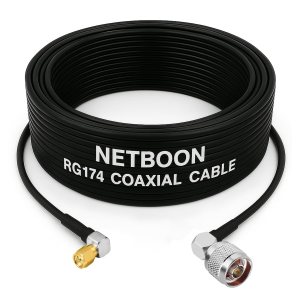 RG174 RF Low Loss Cable with SMA Male Right Angle to N Male Right Angle Connector Space-Saving RF Cable for Wireless & Communication Systems (1) RG174 RF Low Loss Cable with SMA Male Right Angle to N Male Right Angle Connector Space-Saving RF Cable for Wireless & Communication Systems