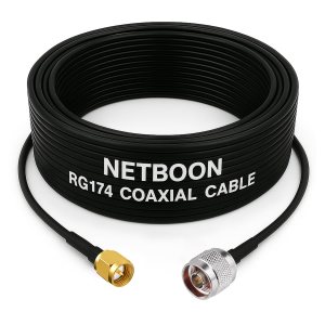 RG174 RF Low Loss Cable with SMA Male to N Male Connector Flexible RF Link for Antenna, GPS & Wireless Systems (1) RG174 RF Low Loss Cable with SMA Male to N Male Connector Flexible RF Link for Antenna, GPS & Wireless Systems