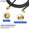RG174 RF Low Loss Cable with SMA Male to SMA Female Right Angle Connector Flexible Coax Lead for Antenna & RF Devices (2) RG174 RF Low Loss Cable with SMA Male to SMA Female Right Angle Connector | Flexible Coax Lead for Antenna & RF Devices